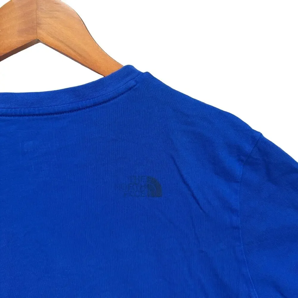 The North Face T-shirt Men's Logo Printed Cotton Blue M L